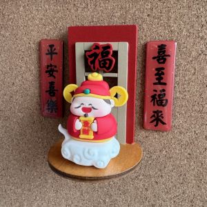 Trang Trí Cửa May Mắn Năm Mới Lá Dẻ Bông Tai Kẹp Văn Phòng Phẩm Bảng Kẹp Gỗ Mềm Để Để Lại Lời Nhắn Trang Trí Văn Phòng Phẩm