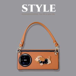 Luxury Leather Crossbody Phone Case for Huawei Mate X5 Full Cover Hinge Shell Film Integrated Cute Womens Style X5 Collectible Edition Folding Screen Protective Strap