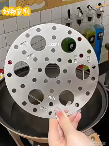 Stainless Steel Fortable Steaming Rack Kitchen Multifunctional Adjustable Height Steaming Rack