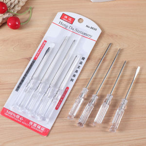 Bộ 4 Chiếc Tô Vít Bằng Thép Không Gỉ Chống Trượt - Tua Vít Hai Đầu Bằng Thép Sửa Chữa Gia Đình