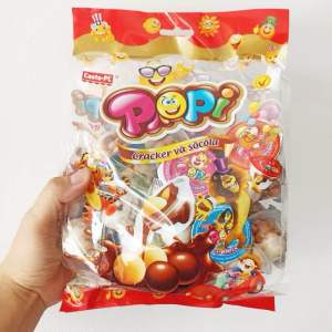 Bánh Quy cốc - Kẹo socola sữa Popi Cracker Po Phú Cường 270gr