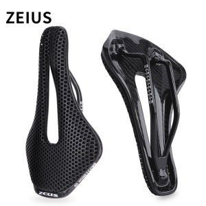 Zeius Bicycle 3D Printing Seat Cushion Road Mountain Carbon Fiber Hollow Seat Carbon Rail Cycling Cushion Saddle