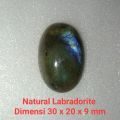Batu Natural Labradorite Labrador Jumbo Dimensi 30x20x9 mm Loostone Lepasan. 
