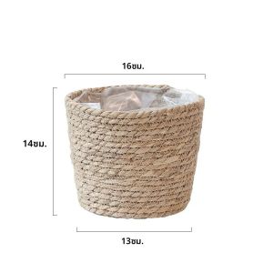 หญ้าทอดอกไม้หม้อตะกร้าชาวไร่ตะกร้าในร่มกลางแจ้งดอกไม้หม้อสวนตกแต่งดอกไม้พืชตะกร้าเก็บใช้