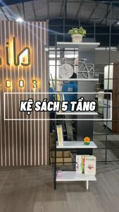Kệ Sách Để Góc Tường SIB Decor Đơn Giản Mà Đẹp KSG65