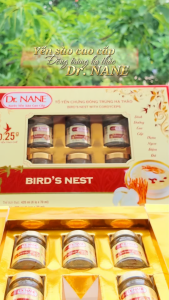 Hộp 6 lọ nước yến sào cao cấp Dr. NANE Đông Trùng Hạ Thảo 70ml/lọ - Tổ yến tinh chế bổ sung chất dinh dưỡng bồi bổ thể lực
