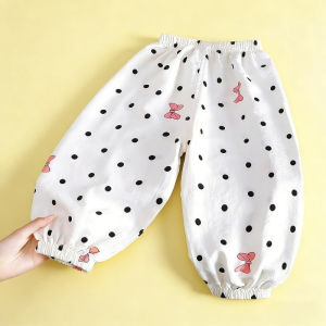 Summer Baby Mosquito Pants Thin Breathable Lantern Trousers For Boys Girls Loose Casual Nine Points Pants Kids Soft Sleep Pants