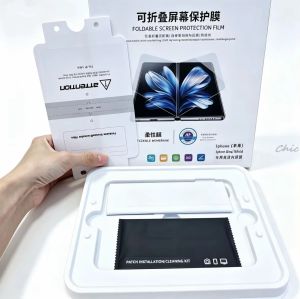 1/3Pcs Easy To Install Foldable Inner Screen Protector For iPhone Duo Soft TPU Hydrogel Film With Installation Box Kit HD Film