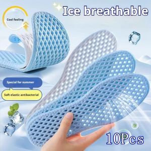 10Pcs Mesh Breathable Shoes Insoles Men Summer Cool Insole Feet Running Sports Shock Absorption Shoe Sole Memory Foam Shoe Pads