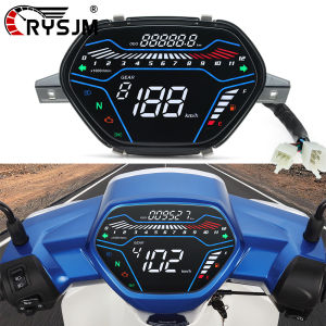 Digital Motorcycle Speedometer White Backlight Multi LED Dashboard RPM For EX5 Class1 CX DX Honda Wave C100 CD100 Speed Odomete