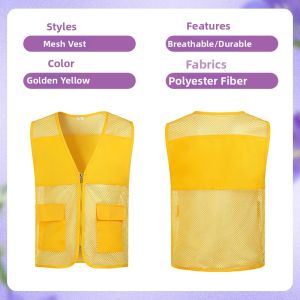 Customizable Logo Print Vest for Volunteer and Public Service Activities