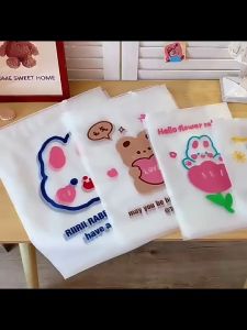 Zipper Bag Transparan Motif Cartoon Serbaguna Anti Air ST13