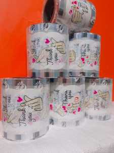Plastik Seal Cup Press Motif Thank You isi 1000cup