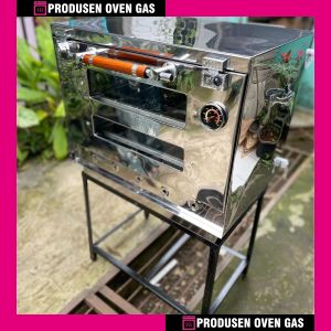 OVEN GAS STAINLESS API ATAS BAWAH UK 60x40x45 CM FULLSET