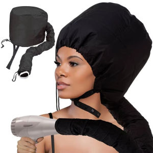 Hair Dryer Bonnet Attachment Speeds Up Hair Drying with Chin Strap Adjustable Portable Hood Hairdryer Attachment Ideal for Natural Curly Textured Hair Care