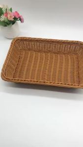 YEGBONG | Giỏ Mây Nhựa Đan Tay Bền Chắc Dễ Giặt Đựng Bánh Mì Trái Cây Đồ Ăn Nhẹ Giải Pháp Lưu Trữ Thân Thiện Với Môi Trường