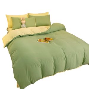Thickened Flannel Duvet Cover Single Student Dormitory Bedding Set 150x200x230cm Simple Style Pure Color Four Seasons Universal