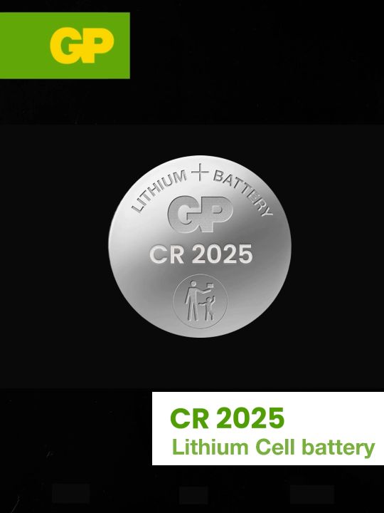 GP Lithium Coin Cells Battery CR2025 [ Card of 5s ] (BR2025 DL2025 ECR2025 SBT14 AWI L12 LM