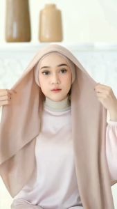 Hijab Segi Empat Hijab Paris Premium Jilbab Paris Polos - Free Pouch