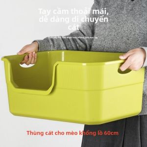 MONLEYTA | Bồn đựng bột cho mèo cỡ lớn mở chống tràn mùi hương MONLEYTA H0616101505 36x37x50cm Phụ kiện vệ sinh cho thú cưng