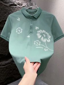 Áo Thun Polo in Họa Tiết Thời Trang Mùa Hè Cho Nam Áo Thun Ngắn Tay Ôm Vừa Vặn Cổ Polo Thương Hiệu Trẻ Trung Áo Thun Thường Ngày