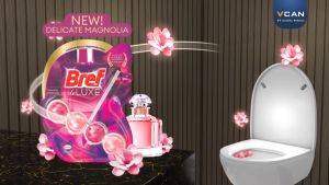 Bref Deluxe Delicate Magnolia เบรฟ ดีลักซ์ ดิลิเคท แมกโนเลีย ทำความสะอาดชักโครก X2 ชิ้น