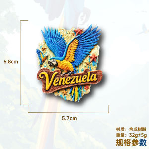 Magnetic 3D Blue And Yellow Parrot Fridge Magnet Travel Souvenir Home Decoration Stick on Refrigerator from China Mainland