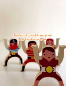 Mainan Anak Big Balancing Toys STACKING BLOCK Orang Mainan Domino Edukasi Melatih Emosi Kesabaran Anak