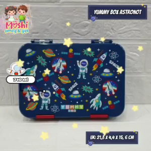 Yummy Box Astronot / Yumm Box Astronot / Tempat Makan Astronot / Tempat Bekal Yummy Astronot Anak Laki-Laki Anak Boy / Lunch Box Astronot Roket Astronout
