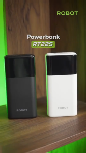ROBOT RT22S Smart Powerbank 20000mAh Fast Charging 15W 3 Port Output Bisa Cas 4 Perangkat LED Display Original - Garansi 1 Tahun