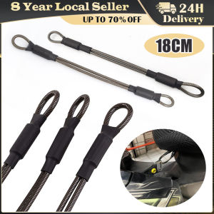 ❤️【Same Day Delivery】 Bicycle Security Loop Cable Lock Scooter Guard Bike Motorcycle Helmet Protector Anti Theft Steel Wire Rope Line For Car Cover ZJJ-Helmet-Anti-Theft-Rope