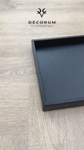 Decorum Square Tray - ถาดหนัง ใส่ของ เครื่องประดับ ตกแต่งบ้าน โรงแรม