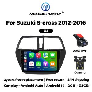 2 Din 9Inch Car Radio Stereo For Suzuki SX4 2 S-Cross 2012-2016 Intelligent Android System Auto Multimedia Player GPS Navigation