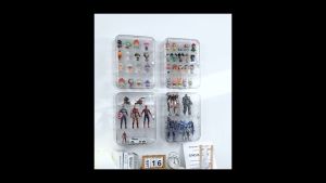 e99store Clear Display Case Display Box wall mount Dustproof Storage Showcase Figurines Collection for Toy Dolls Souvenirs Models