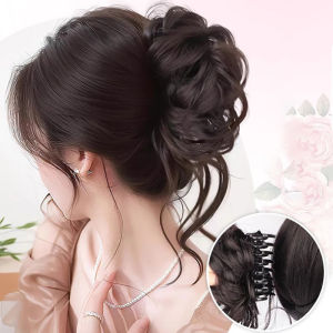 [FinessE] Phụ Nữ Tổng Hợp Tóc Bun Nụ Tóc Giả Túi Claw Clip Để Tăng Tóc Pony Đuôi Tóc Mảnh Hàng Ngày Đảng Sống Động Như Thật Công Cụ Tạo Kiểu Tóc