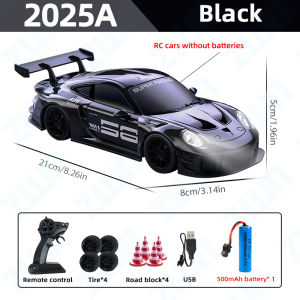 ZWN1/24 RC Car 2.4G High Speed Drift 4WD Remote Control Car With Led Light Radio Controlled Racing Model Boy Toy Best Gif