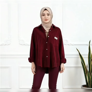 💖AB💖 [ready stock] Blouse Women Corduroy Casual High Quality Wanita Baharu Baju Perempuan Style