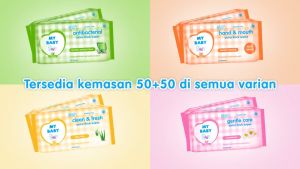 MY BABY Tisu Basah Extra Thick Wipes Anti Bacterial | Gentle Care | Hand & Mouth | Clean & Fresh