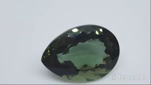 Natural Uruguay Green Amethyst 22.13 Cts. Pear Cut Eye Clean Grade Loose Gemstone