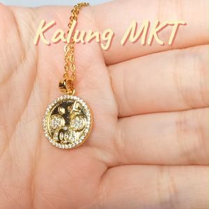 Lovelybutik - Kalung Wanita Korea Terbaru MKT New Kalung Cewek Titanium Anti Karat Bonus Kotak Perhiasan