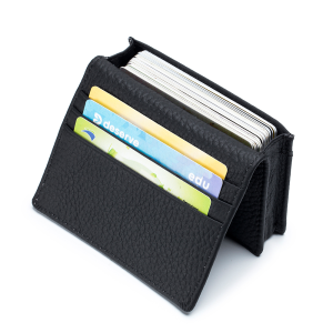 Leather Business Card Holder for Men Women High Capacity Multi-functional Simple Design Credit Card Storage Sleek Style