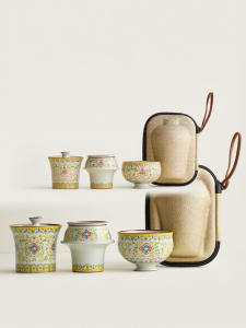 JIXIANSHENG | Elegant Flower Pattern Tea Set Porcelain Teapot and Cup