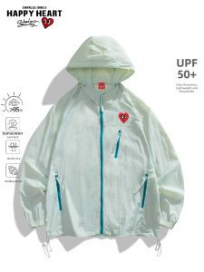 CHARLES JANGS HAPPY HEART | Lightweight Breathable UV Protection Sun Coat 50+ UPF