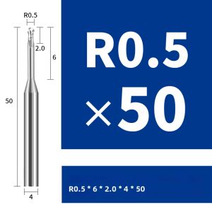Aluminum Suitable Tungsten Carbide Ball End Mill Long Neck Clear Extension