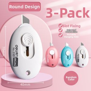 deli | Mini Portable Utility Knife for Parcel Cutting and Box Opening