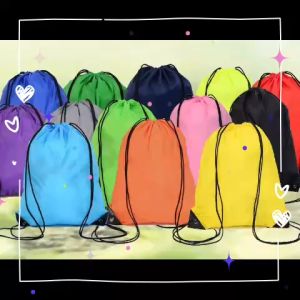 กระเป๋าผ้า ถุงผ้า ถุงผ้าหูรูด เป้หูรูดสะพายหลัง ถุงผ้าร่ม แบบหูรูด กระเป๋าเป้  กระเป๋าผ้าร่ม กระเป๋าเดินทาง ผ้าเนื้อดี เเข็งเเรง