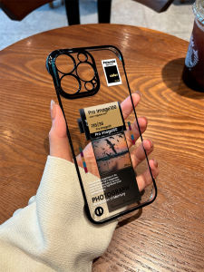 Zhenyan Apple 17 Phone Case Beach Vintage Film Semi-Enclosed 12 Set No Frame Hard Shell 14Plus New Model 13 Transparent 12 Cover 11 Thin X/XR Half Wrap XS Shell Air