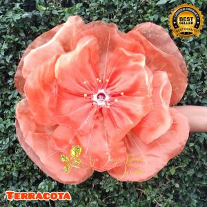 KELOPAK BUNGA/CUP BUNGA + FITINGAN TERMURAH TERLARIS BAHAN KAIN ORGANDI DIAMETER 60 CM