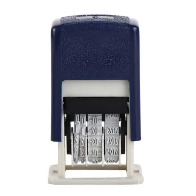 DIY จับบัญชีวันที่แสตมป์ปั๊มหมึกอัตโนมัติสุทธิ MINI Self-Inking แสตมป์สําหรับอุปกรณ์สํานักงานวันที่ล้อแสตมป์