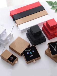 Drawer Type Jewelry Box Pendant Necklace Earring Bracelet Storage Paper Box Jewelry Packaging Organizer Box for Fashion Accessories